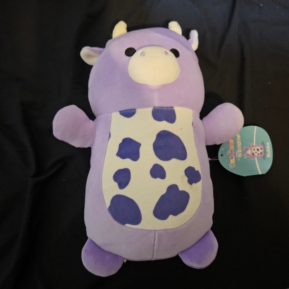 Squishmallows Jazwares Hug Mees Bubba the Purple Cow 10 Inch Plush NWT Kellytoy